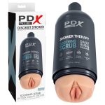 Pipedream PDX+ Shower Therapy Discreet Stroker Soothing Scrub Pussy Stroker Light Flesh RD622 21 603912774405 Multiview