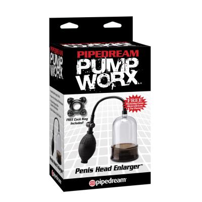 Pipedream Pump Worx Penis Head Enlarger Clear PD3258 23 603912294507 Boxview