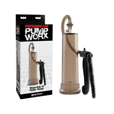 Pipedream Pumpworx Mega Grip XL Power Pump Penis Pump Smoke PD3283 23 603912318876 Multiview