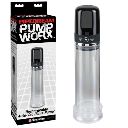 Pipedream Pumpworx Rechargeable Auto Vac Penis Pump Clear PD3299 23 603912357738 Multiview