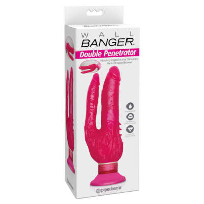 Pipedream Wall Bangers Double Penetrator Pink PD1353 11 603912251234 Boxview