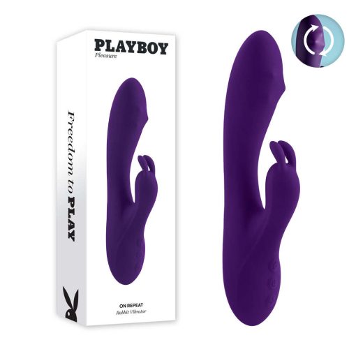Playboy Pleasure On Repeat Rechargeable Rabbit Vibrator Purple PB RS 2505 2 844477022505 Multiview