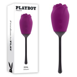 Playboy Pleasure Petal Flower Shaped Clitoral Vibrator Purple Black PB RS 2284 2 844477022284 Multiview