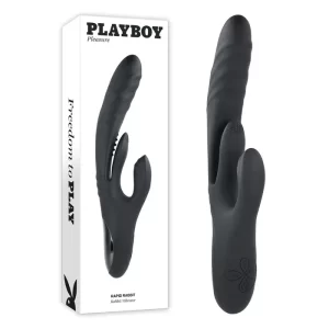 Playboy Pleasure Rapid Rabbit Triple Stimulation Rabbit Vibrator Black PB RS 1348 2 844477021348 Multiview