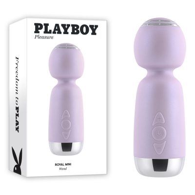 Playboy Pleasure Royal Mini Compact Wand Vibrator Metallic Lilac PB RS 2291 2 844477022291 Multiview