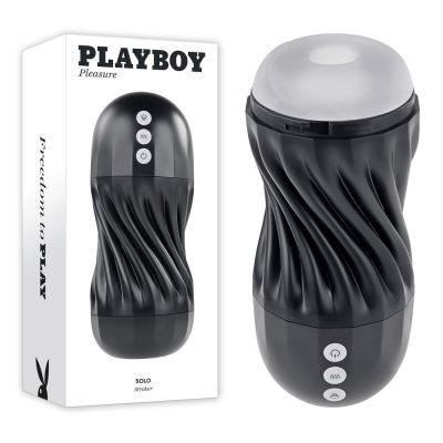 Playboy Pleasure Solo Sucking Vibrating Stroker Masturbator Black Frosted Clear PB RS 8249 2 844477018249 Multiview