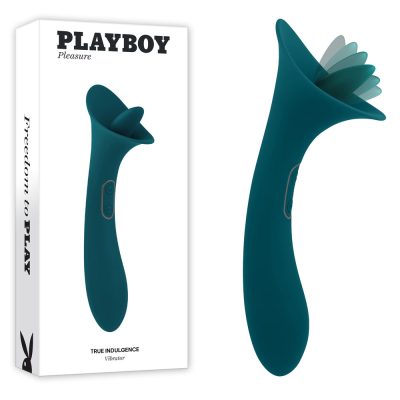 Playboy Pleasure True Indulgence Licking and Insertable Vibrator Teal PB RS 1560 2 844477021560 Multiview