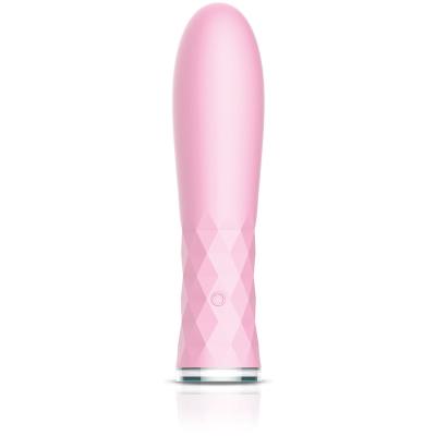 Playful Diamonds The Dame Rechargeable Silicone Vibrating Bullet Pink 6517GS-PINK 6925301805557