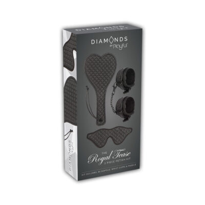 Playful Diamonds The Royal Tease 3 piece Fetish Kit Black 6001086670006