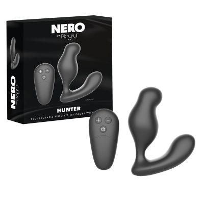 Playful Nero Hunter Rechargeable Prostate Massager with Remote Black MV A1417 6975674680107 Multiview