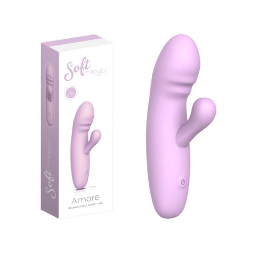 Playful Soft Amore Soft Silicone Rabbit Vibrator Purple MVR1392PUR 6975674680008 Multiview