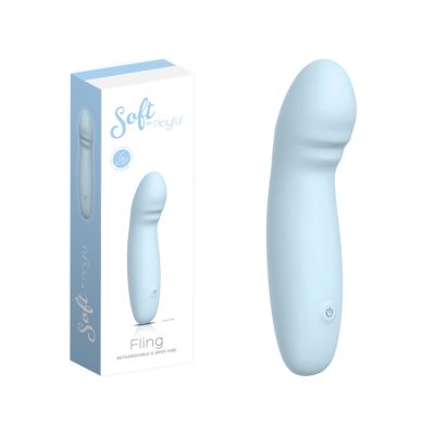 Playful Soft Fling Soft Silicone G Spot Vibrator Blue MVG1393BLU 6975674680039 Multiview