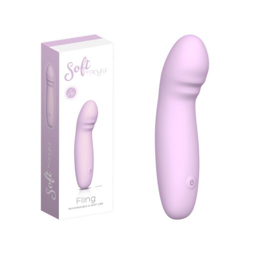 Playful Soft Fling Soft Silicone G Spot Vibrator Purple MVG1393PUR 6975674680022 Multiview