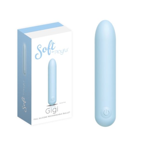 Playful Soft Gigi Soft Silicone Bullet Vibrator Blue MVB1403BLU 6975674680077 Multiview