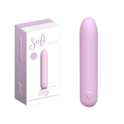 Playful Soft Gigi Soft Silicone Bullet Vibrator Purple MVB1403PUR 6975674680060 Multiview