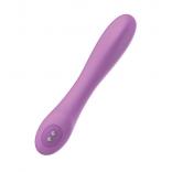 Playful Soft Seduce Straight Shaft Rechargeable Silicone Vibrator Purple OD-6390GS 6925301805632