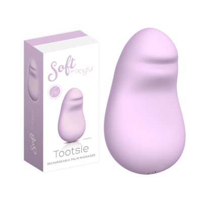 Playful Soft Tootsie Soft Silicone Palm Vibrator Purple MVC1394PUR 6975674680046 Multiview