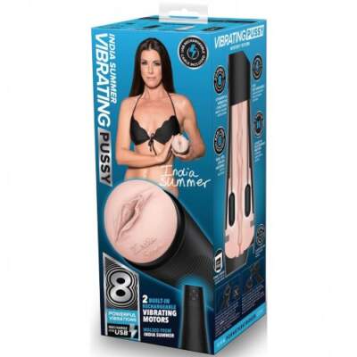 Pornstar Signature Series Rechargeable Vibrating Stroker India Summer PSS 023 4890808216958 Boxview