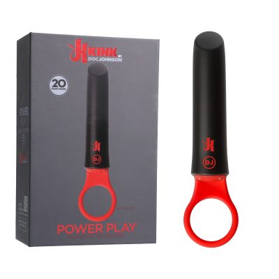 Doc Johnson Kink Power Play 20 Function Rechargeable Bullet Black Red 2402 60 BX 782421067137 Multiview