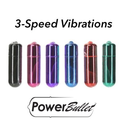 Powerbullet 3 Speed Bullet Vibrator Metallic Multiview