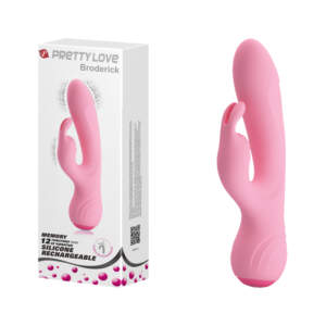 Pretty Love Broderick Rechargeable Rabbit Vibrator Light Pink BI 014644 1 6959532322194 Multiview
