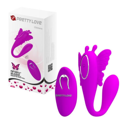 Pretty Love Chimera Couples Remote Butterfly Vibrator Purple BI 014824W 6959532325973 Multiview