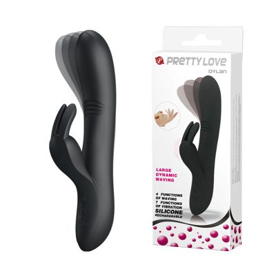 Pretty Love Dylan Come Hither Motion Waving Rabbit Vibrator Black 068002 1 6959532317206 Multiview
