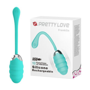 Pretty Love Frankling Rechargeable Egg Vibrator Teal BI 014656 6959532323153 Multiview
