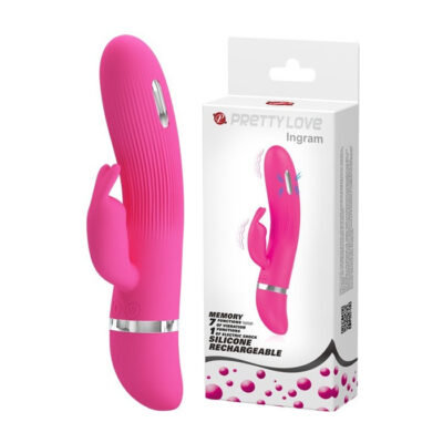 Pretty Love Ingram Electro Stimulation Rabbit Vibrator Pink BI 014663 6959532323092 Multiview