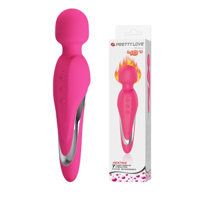 Pretty Love Michael Rechargeable Wand Vibrator with Heating Function Pink BI 014467 1 6959532319491 Multiview