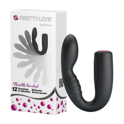 Pretty Love Quintion Rechargeable Flexible Vibrator Black BI 040069 1 6959532323900 Multiview