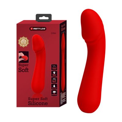 Pretty Love Super Soft Silicone Cetus Smoothed Penis Vibrator Red BI 014723 2 6959532334708 Multiview