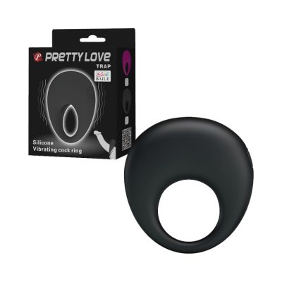 Pretty Love Trap Vibrating Cock Ring Black BI 210140 6959532316667 Multiview