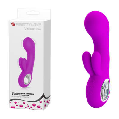 Pretty Love Valentine Rechargeable Rabbit Vibrator Purple BI 014507 6959532320107 Multiview