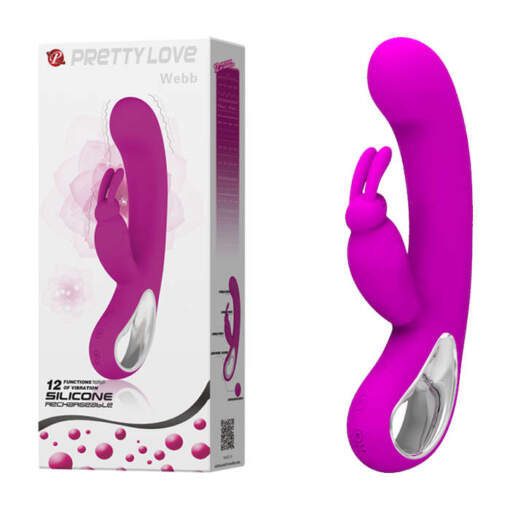 Pretty Love Webb Rechargeable Rabbit Vibrator Purple BI 014420 6959532317084 Multiview