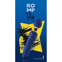 ROMP Flip Rechargeable Wand Vibrator Indigo RPWDSG5 4251460601313 Boxview