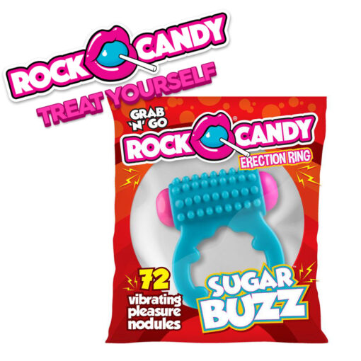 Rock Candy Toys Sugar Buzz Vibrating Cock Ring White Teal Blue RC SBZ 101 B 850006647804 Detail