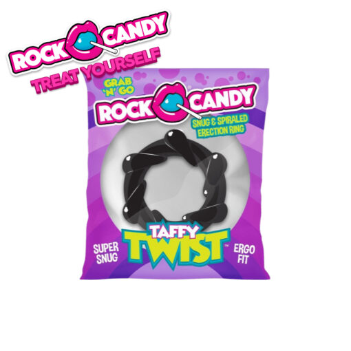 Rock Candy Toys Taffy Twist Cock Ring Black RC TWS 101 BK 850006647767 Detail