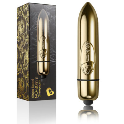 Rocks Off RO 80 Single Speed Bullet Vibrator Champagne Gold 1RO80MTCG 811041013849 Multiview