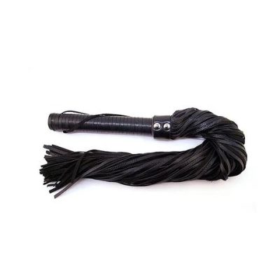 Rouge Leather Flogger with Leather Handle Black RF1034 5060404810495 Detail