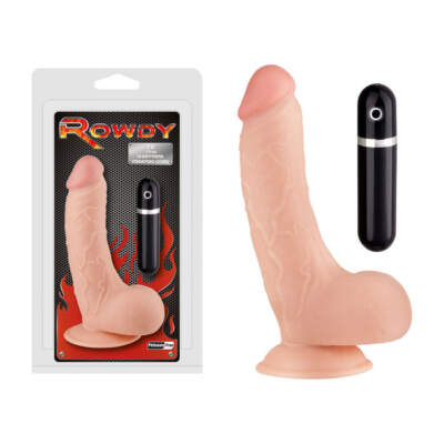Rowdy 7 point 5 inch Vibrating Dong Light Flesh FPBE066A00 051 4892503142150 Multiview