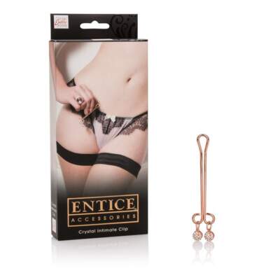 Entice Clitoral Clip with dangling crystals