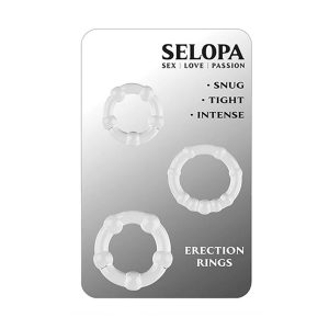 SELOPA Beaded Erection Rings 3Pk Clear SL CR 3502 2 844477023502 Multiview