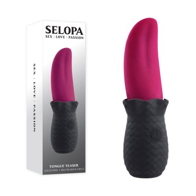 SELOPA Tongue Teaser Flickering Vibrating Tongue Magenta Black SL RS 3298 2 844477023298 Multiview