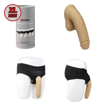 ST Rubber XX Dreamstoys Silicone FTM Packer With Panty XL Extra Large Light Flesh ST256483 4041937564834 Multiview