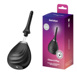 Satisfyer Clean and Play Anti Backflow Valve Anal Douche Black 4061504083926 Multiview