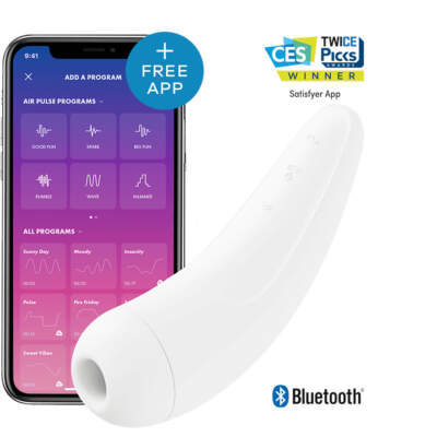 Satisfyer Curvy 2 Plus App Enabled Air Pulse Stimulator White J2018 81 4061504001876 Better App Detail