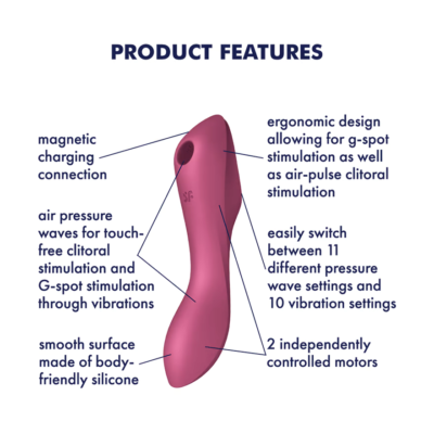 Satisfyer Curvy Trinity 3 Air Pulse Vibrator Feature Detail