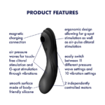 Satisfyer Curvy Trinity 4 Air Pulse Vibrator Feature Detail