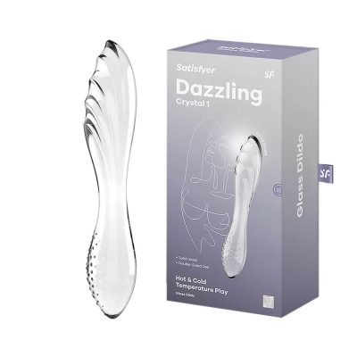 Satisfyer Dazzling Crystal 1 Glass Dildo Clear 4061504045658 Multiview